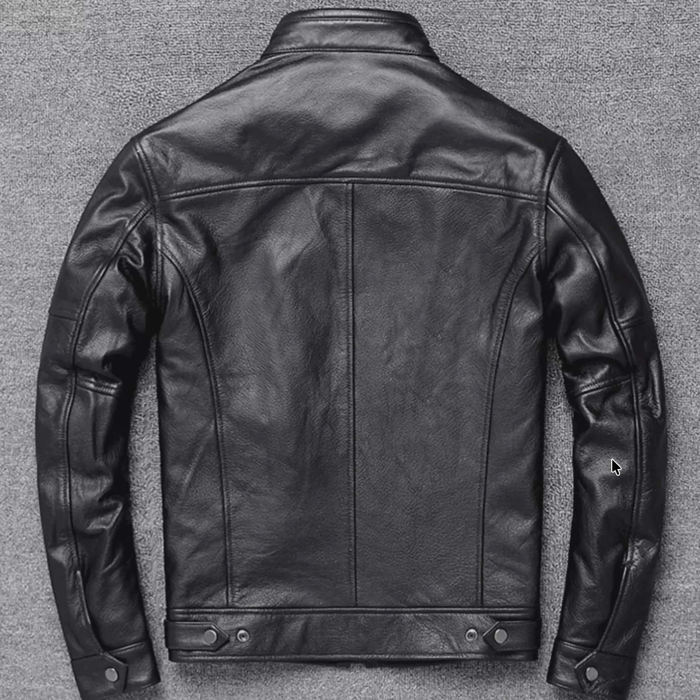 Чоловіча шкіряна куртка UB Чорний. 1208